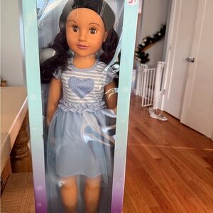 Blue Heart Dress Doll 18”